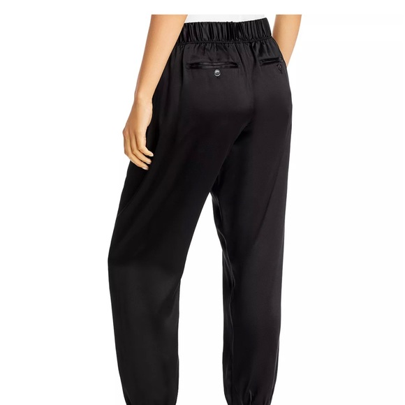 ATM ANTHONY THOMAS MELILLO Black 100% SILK Joggers - Picture 5 of 9